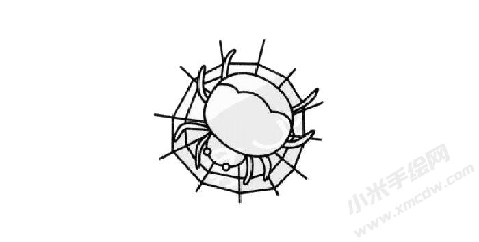 蜘蛛簡(jiǎn)筆畫繪制步驟03.jpg