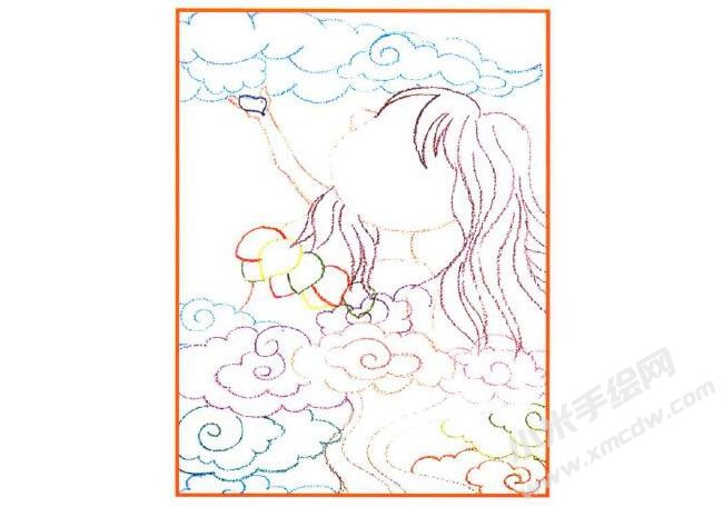 女?huà)z補(bǔ)天油畫(huà)棒創(chuàng)作步驟01.jpg