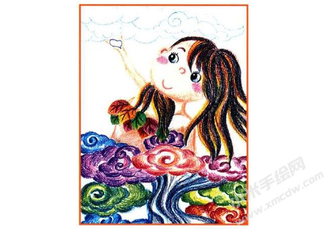 女?huà)z補(bǔ)天油畫(huà)棒創(chuàng)作步驟03.jpg