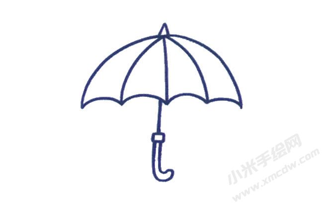 雨傘兒童簡筆畫繪制步驟03.jpg