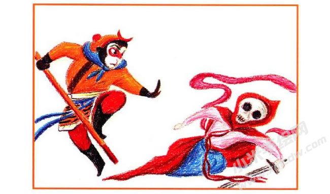 三打白骨精油畫(huà)棒創(chuàng)作步驟03.jpg
