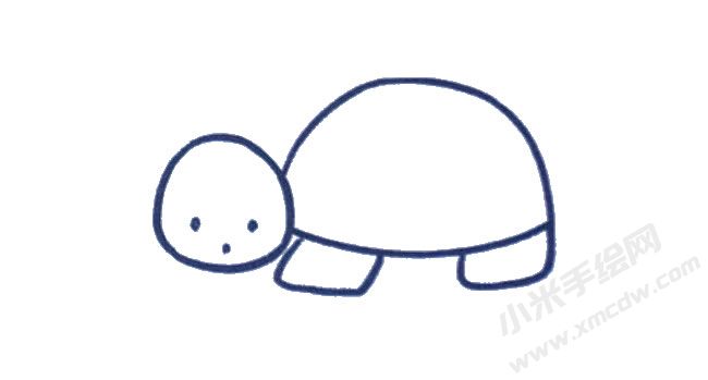烏龜簡(jiǎn)筆畫繪制步驟02.jpg