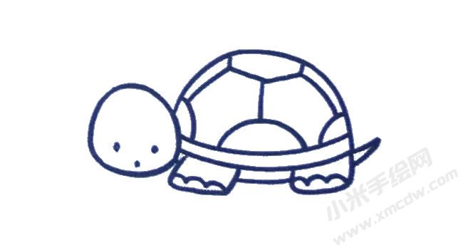 烏龜簡(jiǎn)筆畫繪制步驟04.jpg