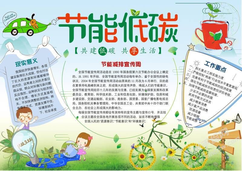 節(jié)能低碳手抄報模板有字版.jpg