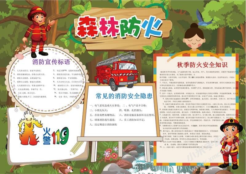 森林防火手抄報(bào)模板.jpeg