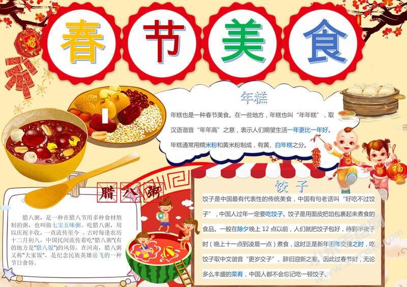 春節(jié)美食手抄報模板04.jpg