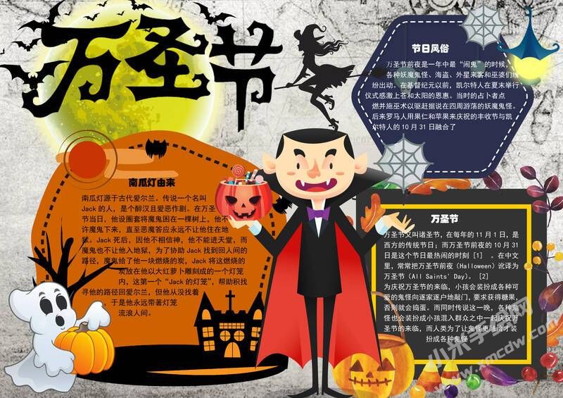 萬圣節(jié)手抄報(bào)模板有字版（第七版）.jpg