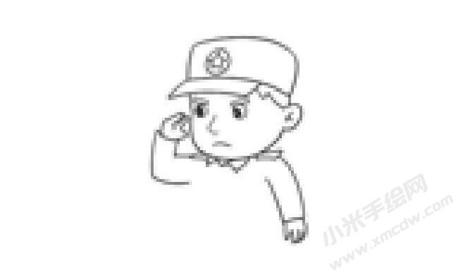 軍人簡(jiǎn)筆畫法步驟06.jpg