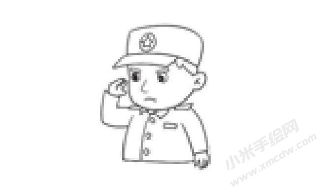 軍人簡(jiǎn)筆畫法步驟07.jpg