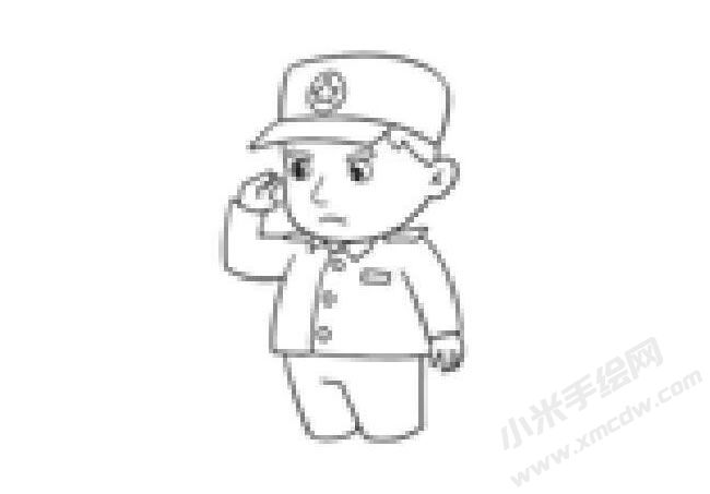 軍人簡(jiǎn)筆畫法步驟08.jpg