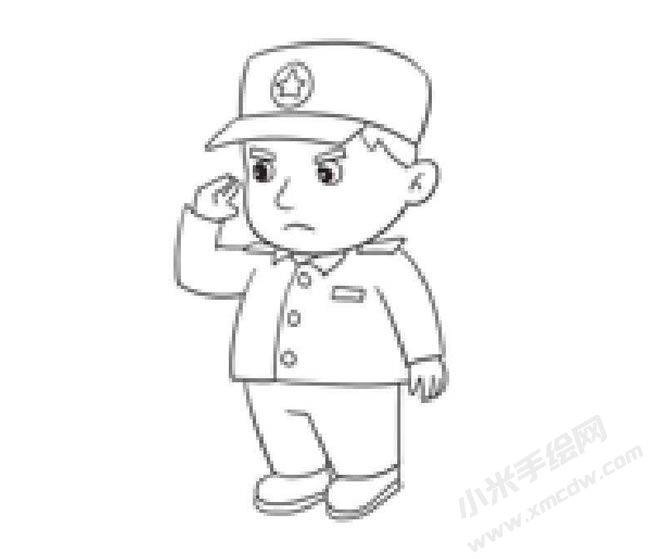 軍人簡(jiǎn)筆畫法步驟09.jpg