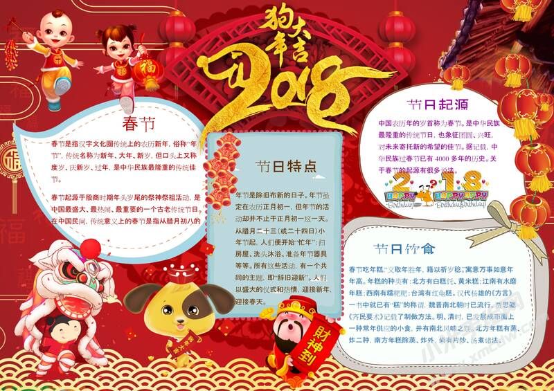 2018狗年大吉手抄報內容模板08.jpeg