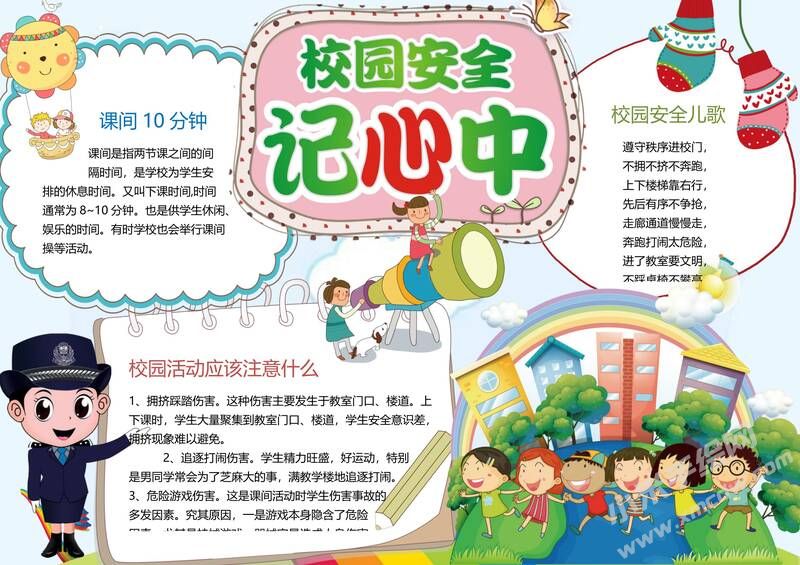校園安全記我心手抄報(bào)模板03.jpg