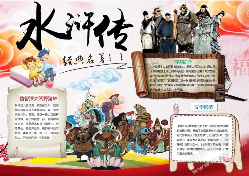 水滸傳手抄報模板01.jpg