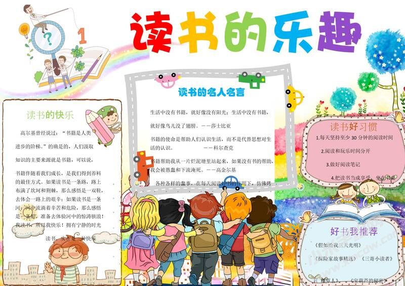 讀書的樂(lè)趣手抄報(bào)模板01.jpeg