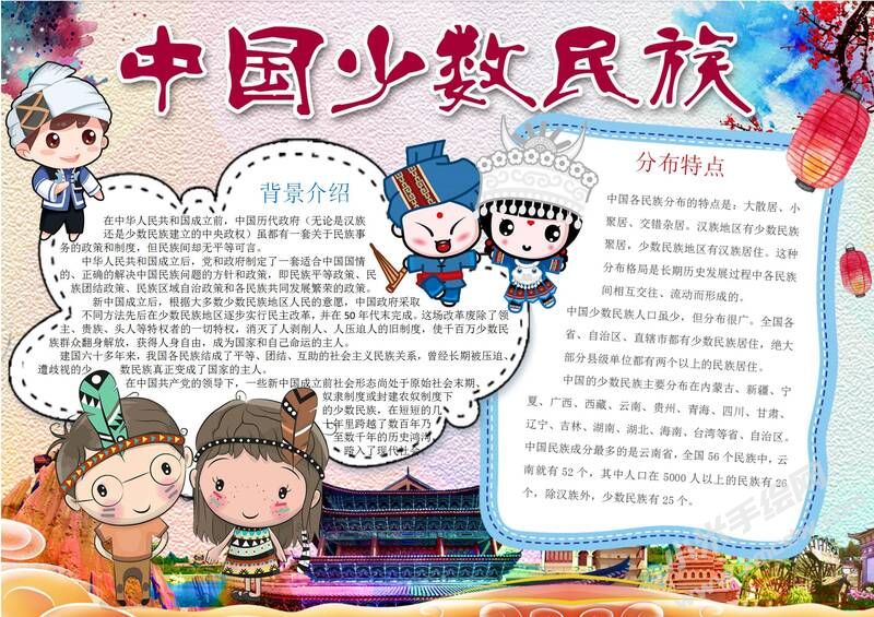 中國(guó)少數(shù)民族手抄報(bào)模板02.jpg