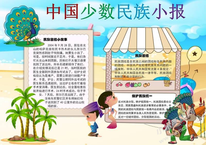 中國(guó)少數(shù)民族手抄報(bào)模板04.jpg