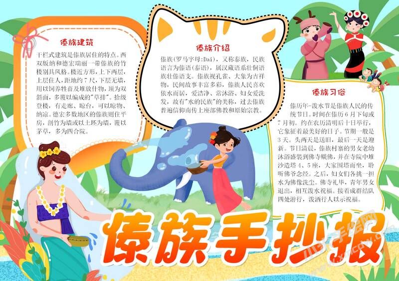 傣族手抄報(bào)模板.jpg