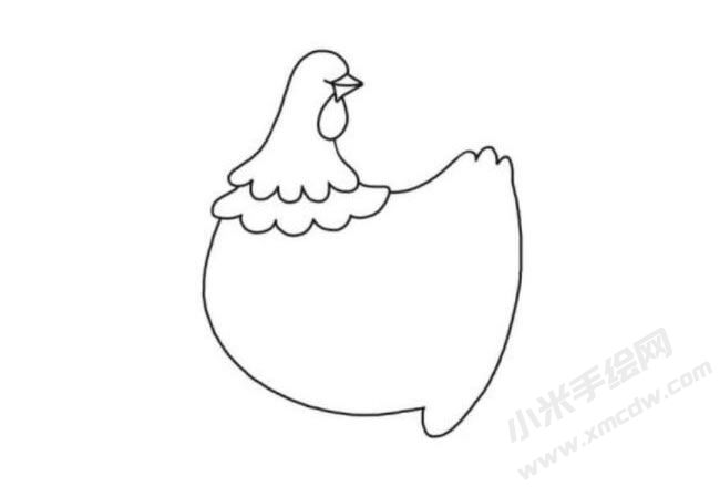 母雞簡(jiǎn)筆畫分步繪制圖示02.jpg