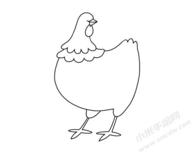 母雞簡(jiǎn)筆畫分步繪制圖示03.jpg
