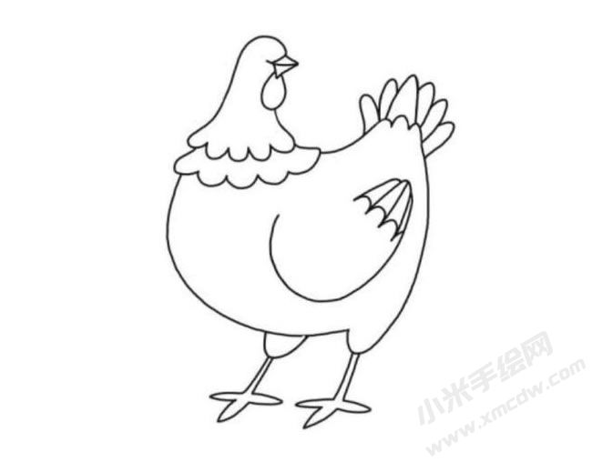 母雞簡(jiǎn)筆畫分步繪制圖示05.jpg