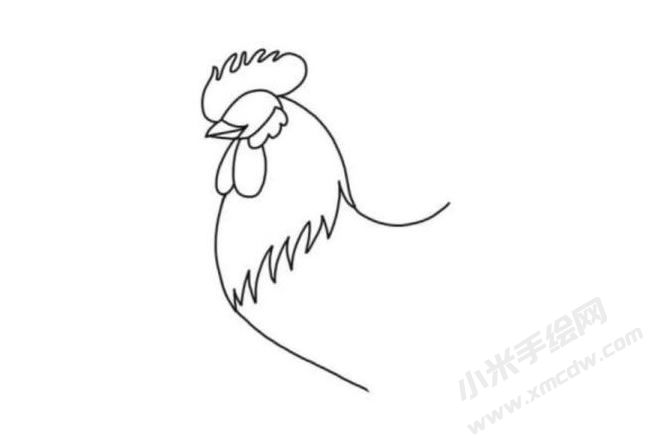 公雞簡(jiǎn)筆畫分步繪制圖示03.jpg