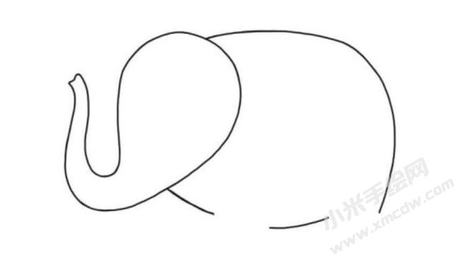大象簡(jiǎn)筆畫(huà)分步繪制圖示02.jpg