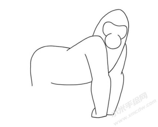 猩猩簡(jiǎn)筆畫分步繪制圖示04.jpg
