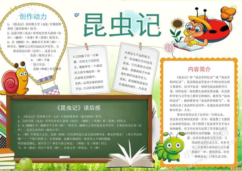 昆蟲記手抄報(bào)模板有字版（第二版）.jpg