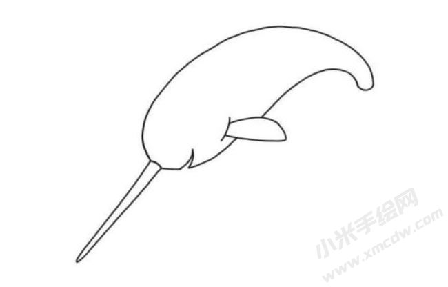 獨(dú)角鯨簡筆畫分步繪制圖示03.jpg