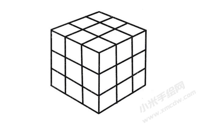 魔方簡(jiǎn)筆畫分步繪制圖示05.jpg