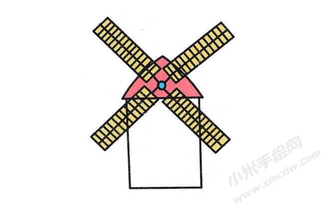 大風(fēng)車簡(jiǎn)筆畫分步繪制圖示06.jpg