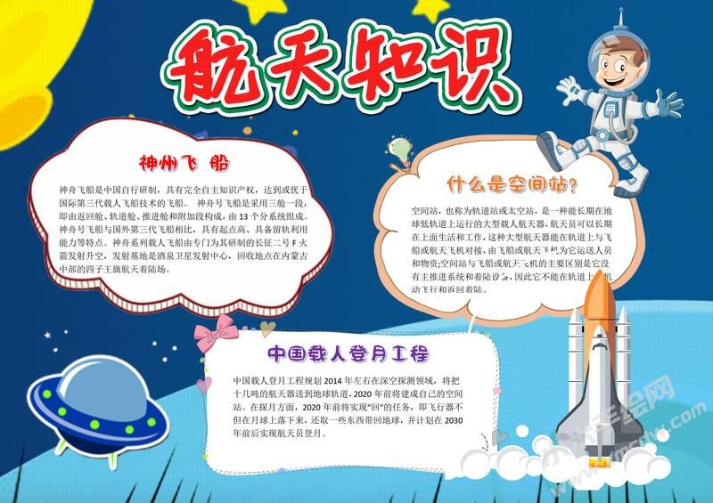 航天知識手抄報模板有字版.jpg