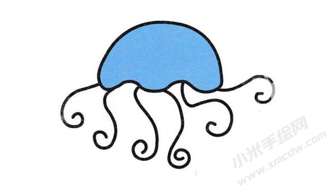 水母簡(jiǎn)筆畫分步繪制圖示04.jpg