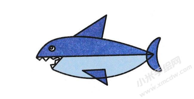 簡(jiǎn)筆畫(huà)鯊魚(yú)畫(huà)法步驟圖示06.jpg