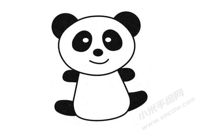 簡(jiǎn)筆畫熊貓畫法步驟圖示06.jpg