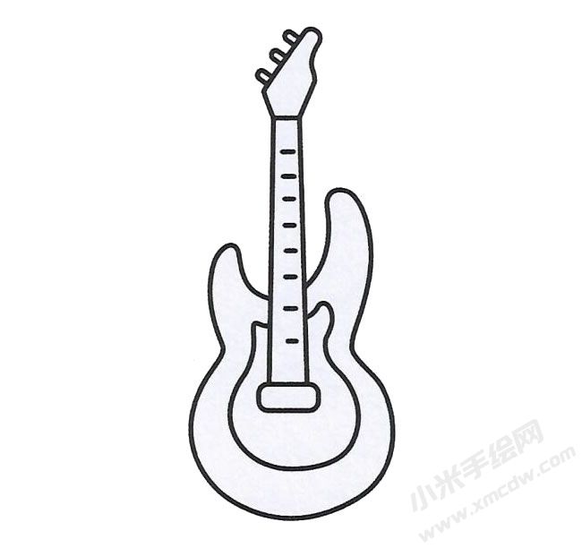 簡(jiǎn)筆畫吉他畫法步驟圖示03.jpg