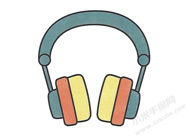 簡(jiǎn)筆畫耳機(jī)畫法步驟圖示04.jpg