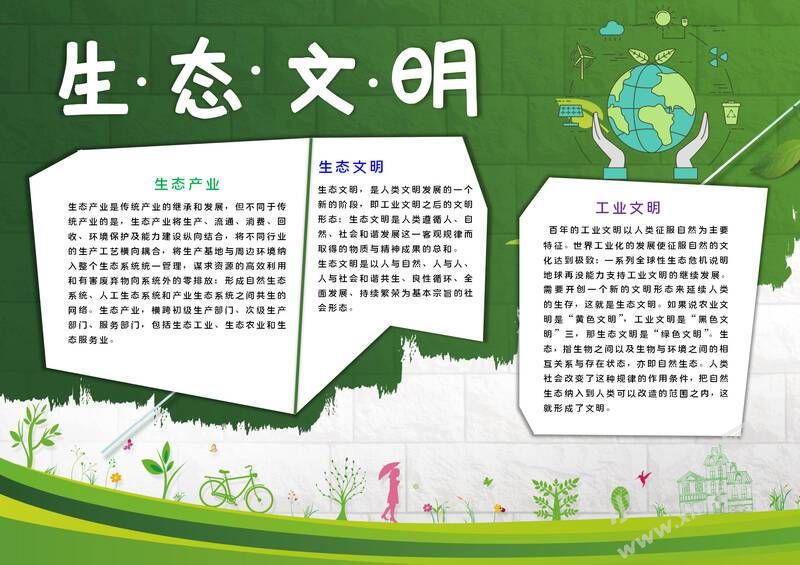 生態(tài)文明生活手抄報模板有字版.jpg
