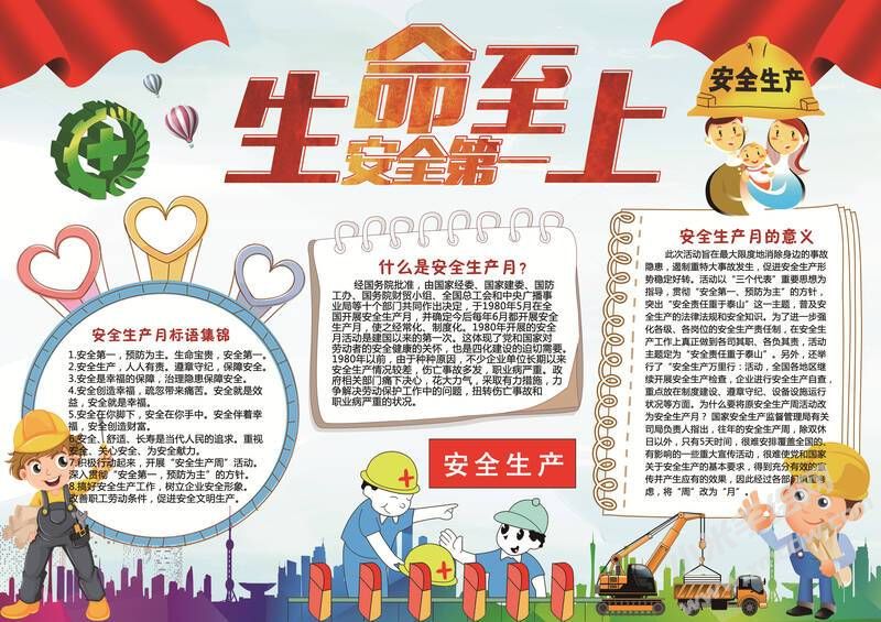 生命至上安全第一手抄報模板有字版.jpg