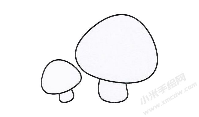 簡筆畫蘑菇繪制步驟圖示02.jpg