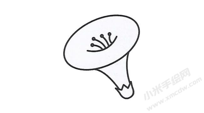 簡(jiǎn)筆畫喇叭花畫法步驟圖示01.jpg