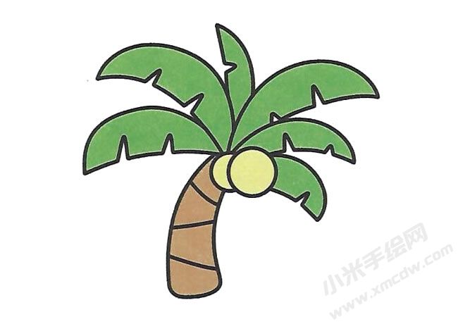 簡(jiǎn)筆畫椰子樹畫法步驟圖示04.jpg