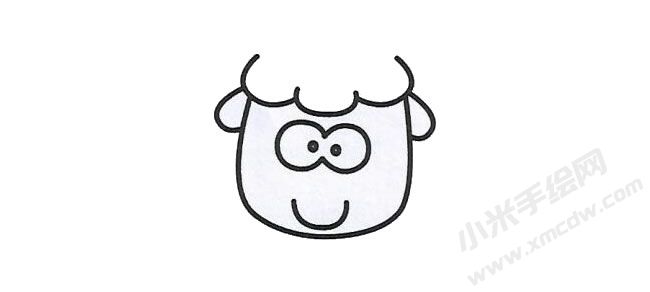 簡(jiǎn)筆畫羊的畫法步驟圖示03.jpg