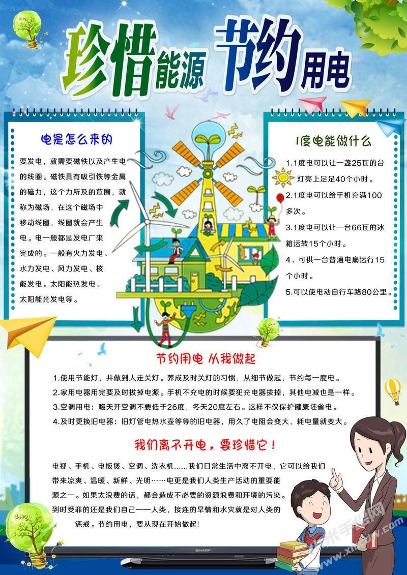 珍惜能源節(jié)約用電手抄報(bào)模板彩色有字.jpg