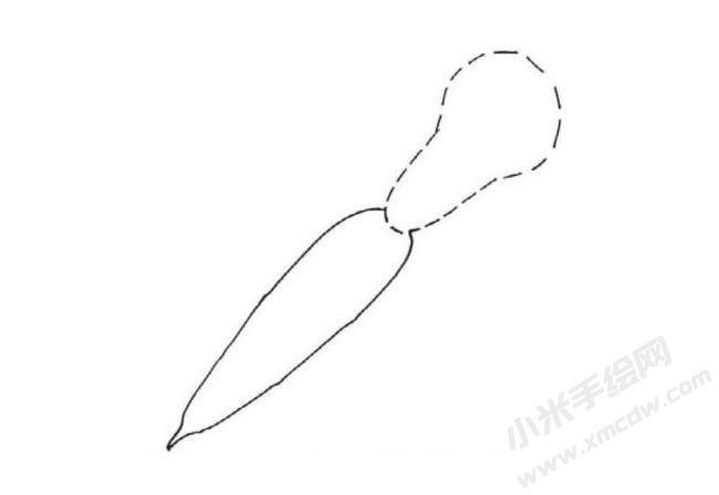 帶莖葉的胡蘿卜簡(jiǎn)筆畫分步繪制圖示02.jpg