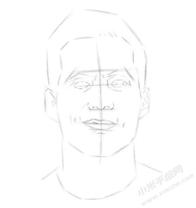 外國帥哥素描畫法步驟圖示03.jpg