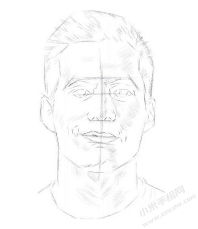 外國帥哥素描畫法步驟圖示04.jpg