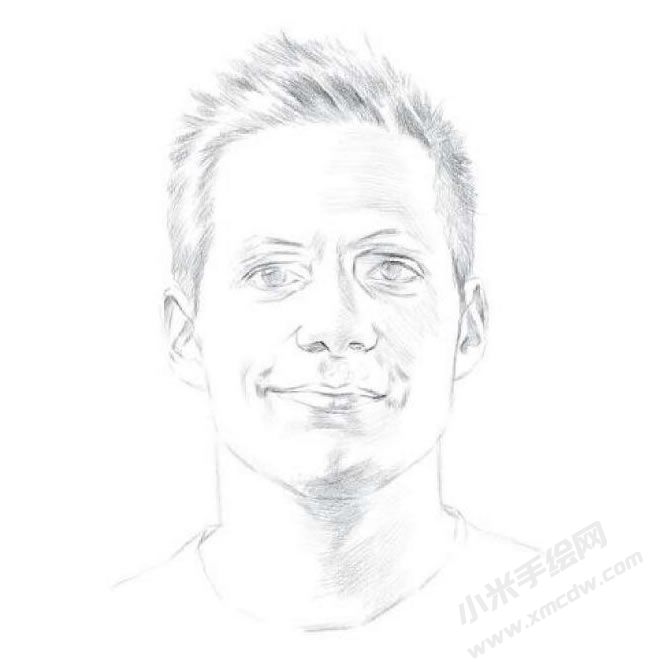 外國帥哥素描畫法步驟圖示05.jpg