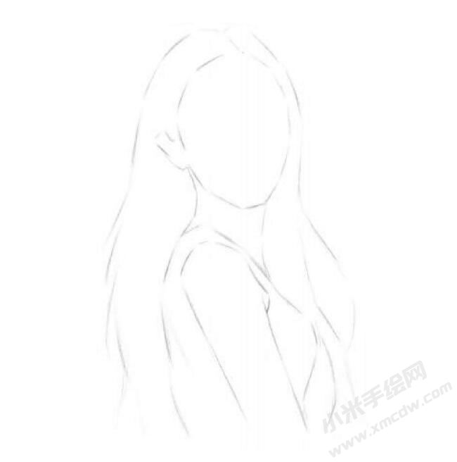 優(yōu)雅的美女素描畫法步驟圖示01.jpg